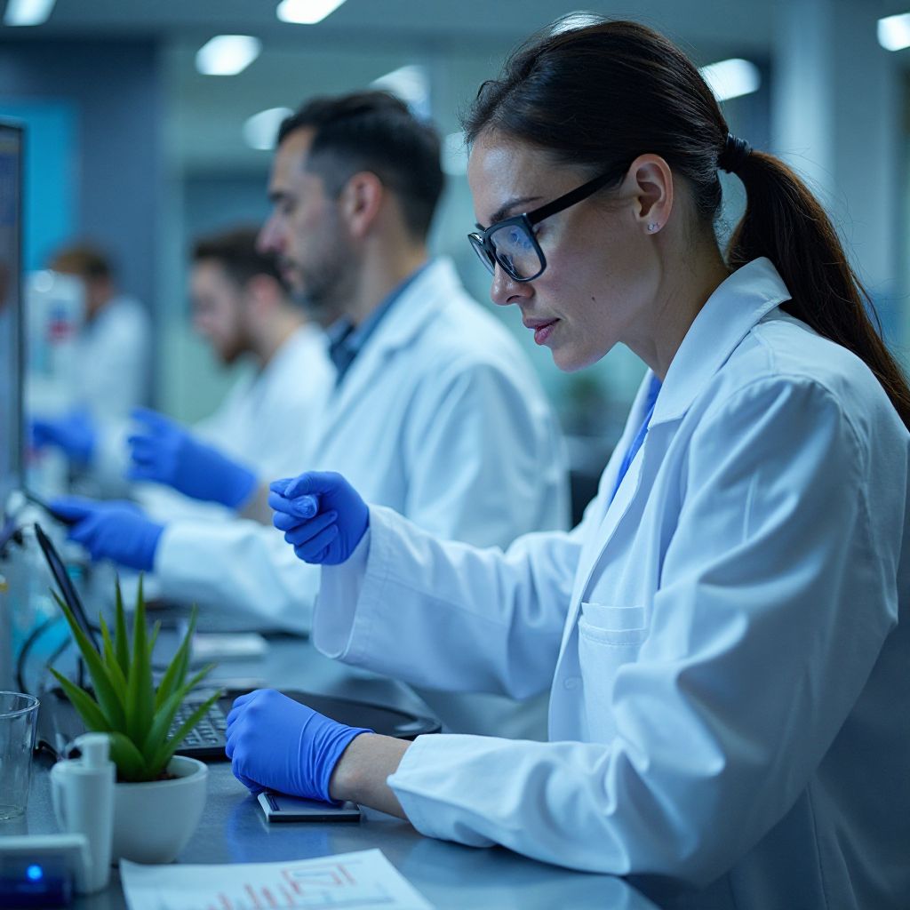 Research team at work